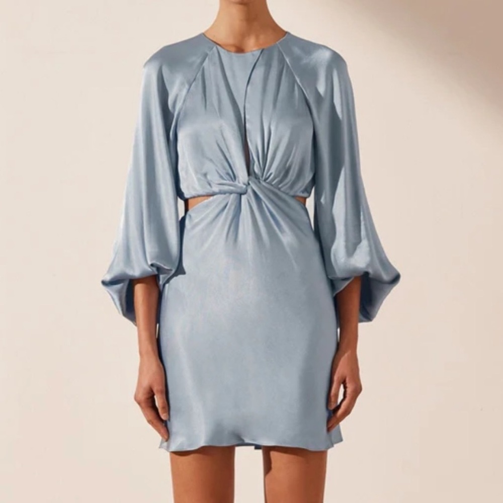 NWT Shona Joy La Lune Twist front dress - Powder Blue